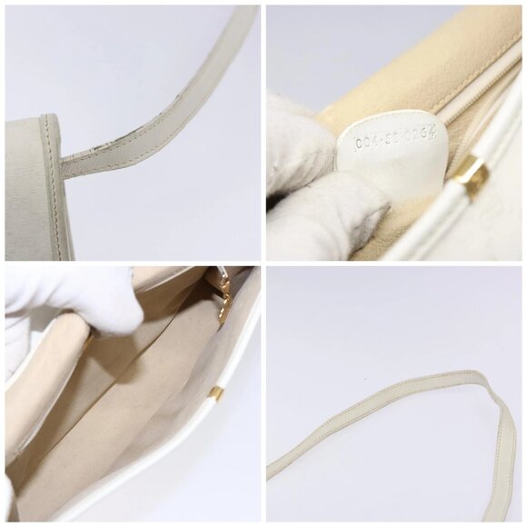 GUCCI Micro GG Supreme Shoulder Bag PVC White Gold - Picture 14 of 15